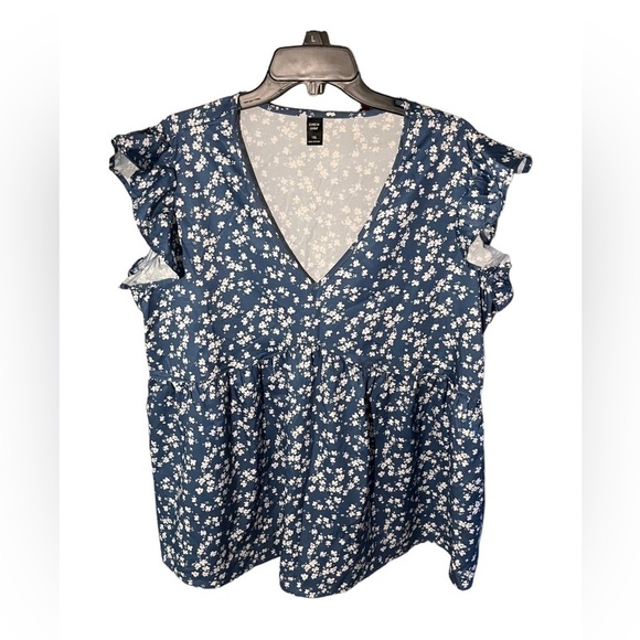 SHEIN Curve Peplum Blouse - Picture 1 of 4